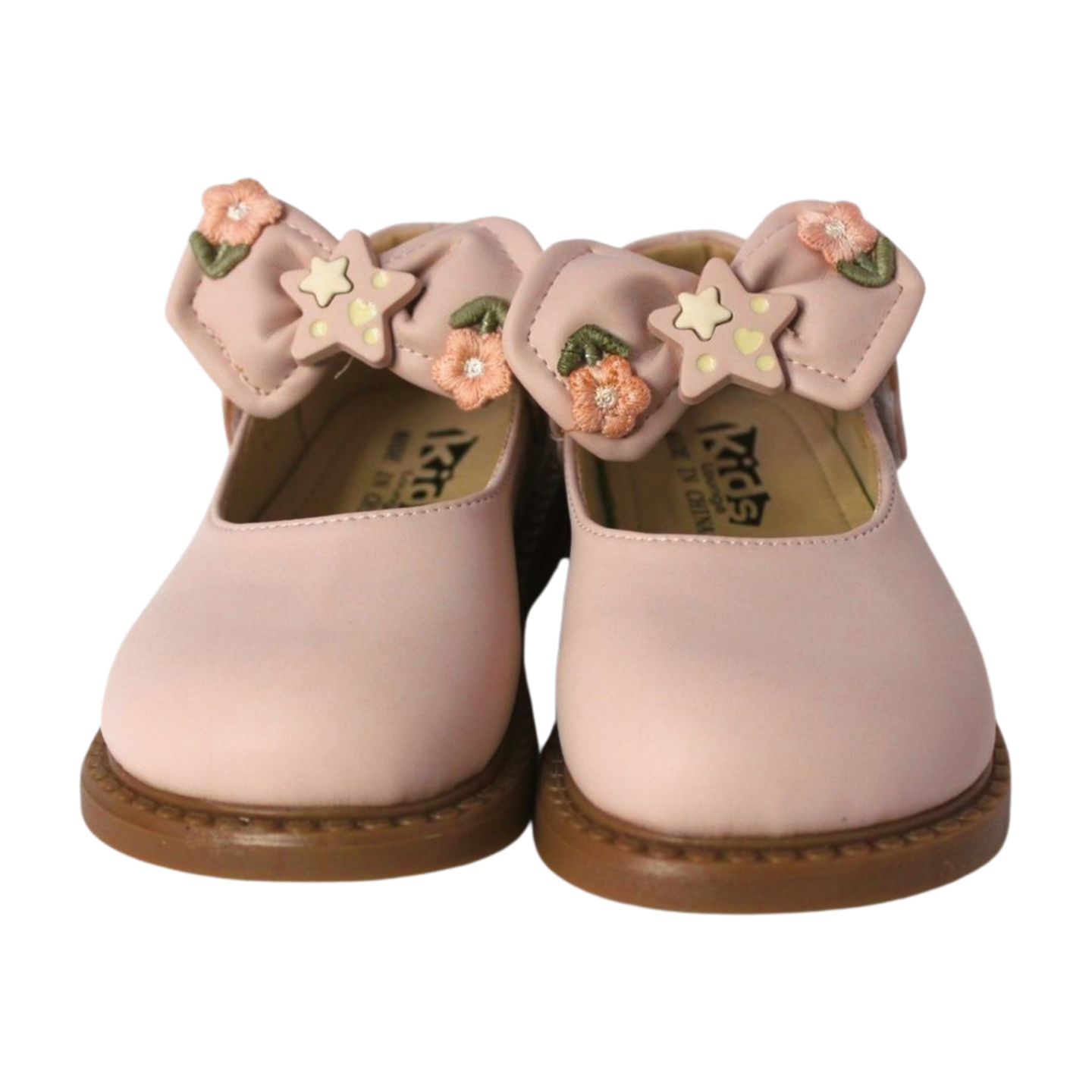 “Sweet Star Embroidered Mary Jane Shoes Pink|452-A-PNK