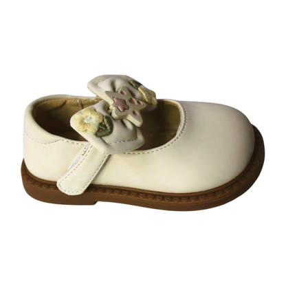 Sweet Star Embroidered Mary Jane Shoes Biege|ML-452-A-BIEGE
