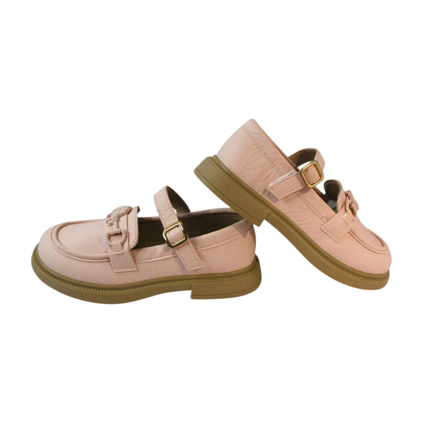 ” Pink Horsebit Chunky Loafers”|523-C-PINK