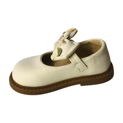 Sweet Star Embroidered Mary Jane Shoes Biege|ML-452-A-BIEGE