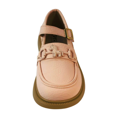 ” Pink Horsebit Chunky Loafers”|523-C-PINK