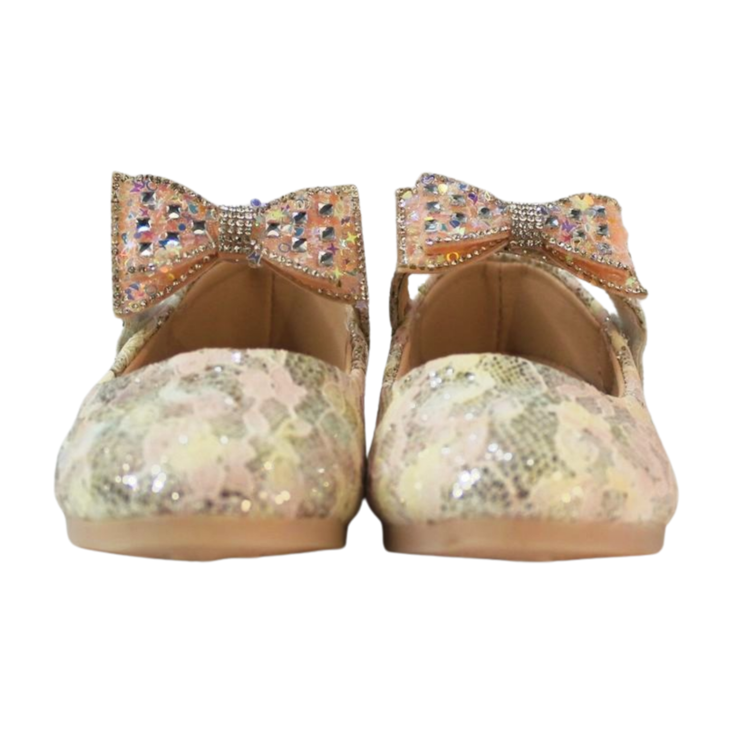 “Pink Crystal Bow Flats|ML-367-B-PNK
