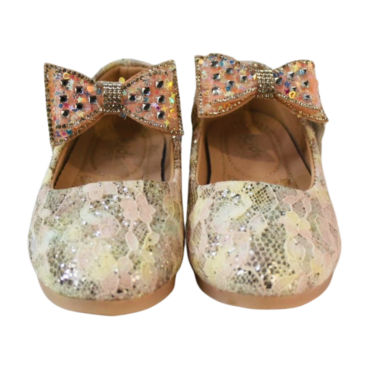 “Pink Crystal Bow Flats|ML-367-B-PNK