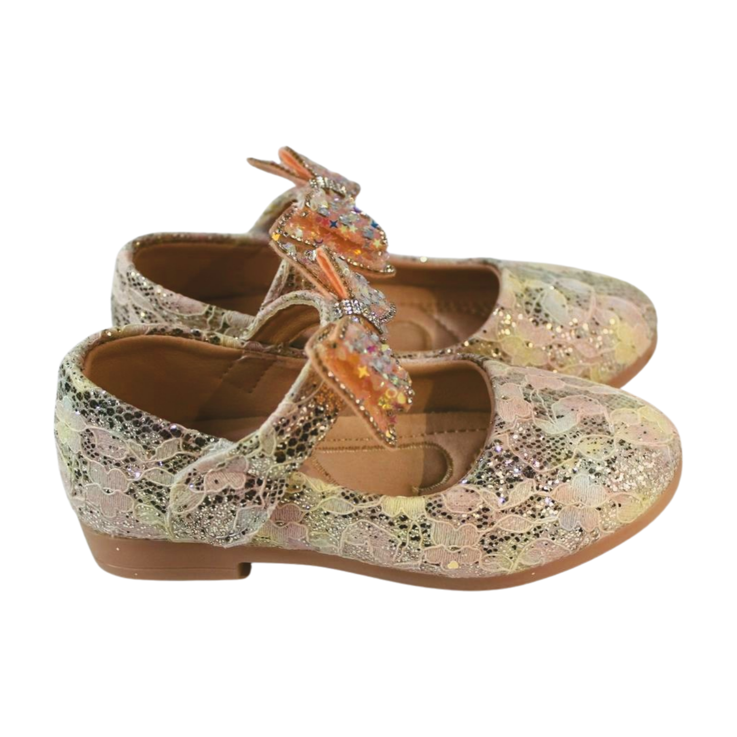 “Pink Crystal Bow Flats|ML-367-B-PNK