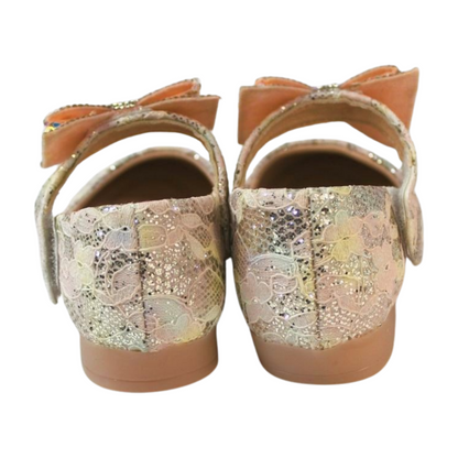 “Pink Crystal Bow Flats|ML-367-B-PNK