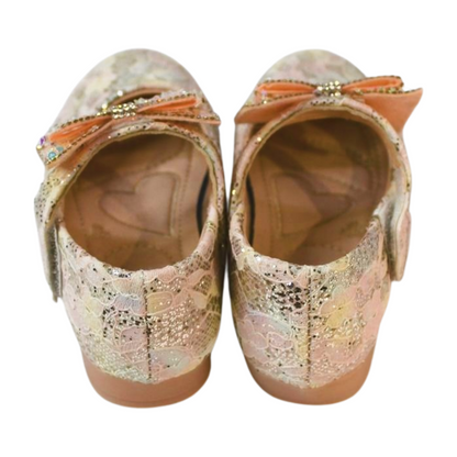 “Pink Crystal Bow Flats|ML-367-B-PNK