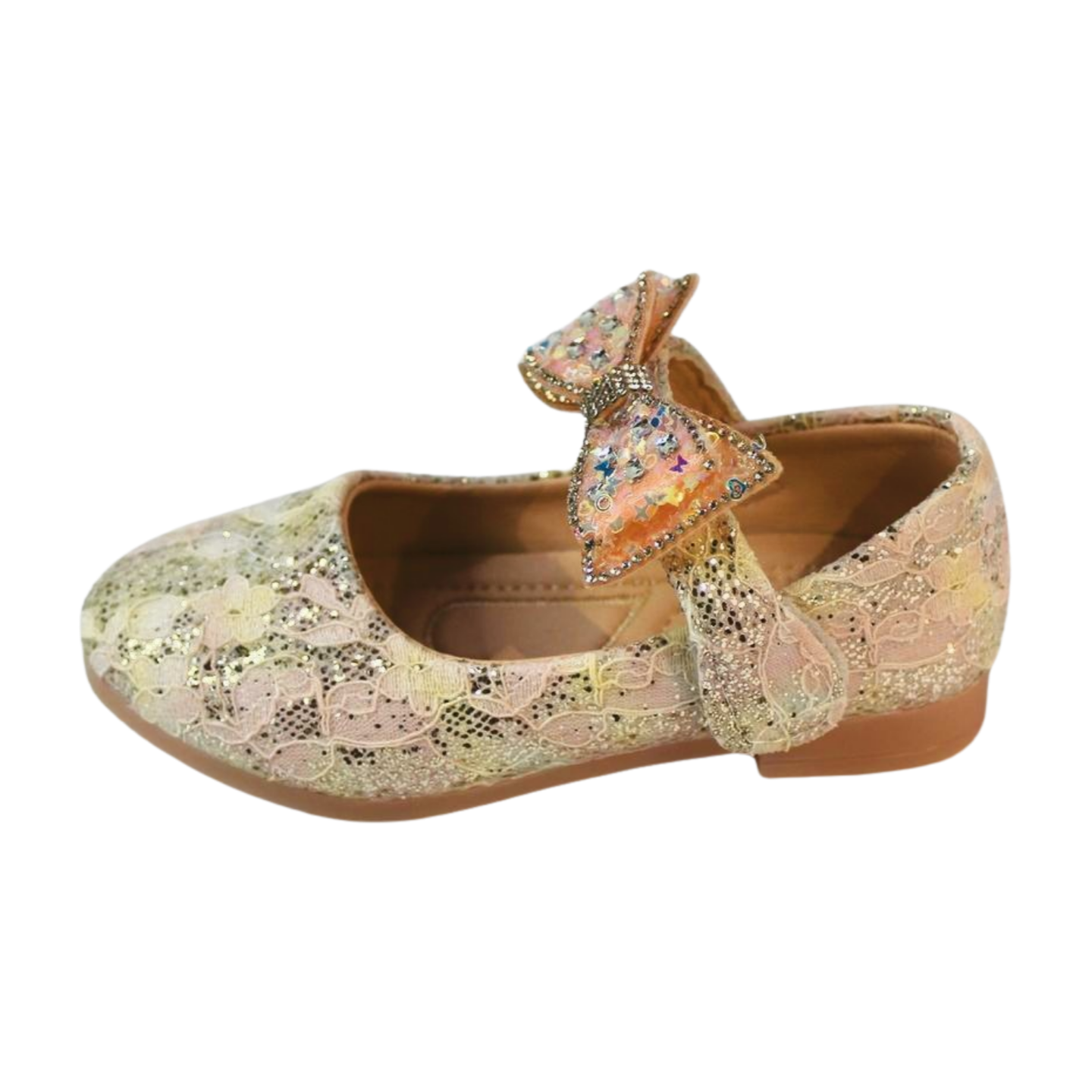 “Pink Crystal Bow Flats|ML-367-B-PNK