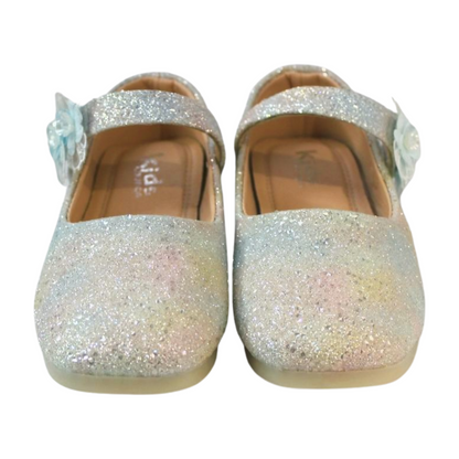 Blue Dream Glitter Flower Shoes | Easy Velcro |ML-311-C-BLU