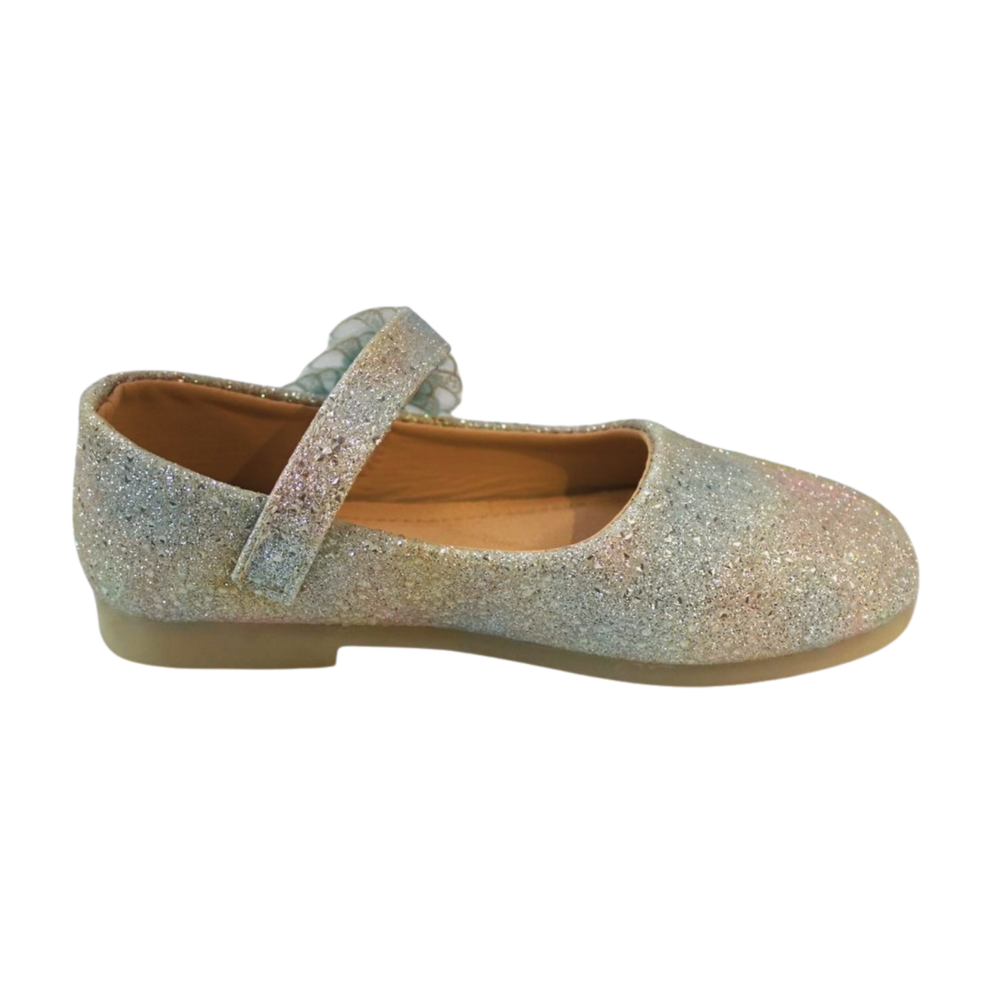 Blue Dream Glitter Flower Shoes | Easy Velcro |ML-311-C-BLU