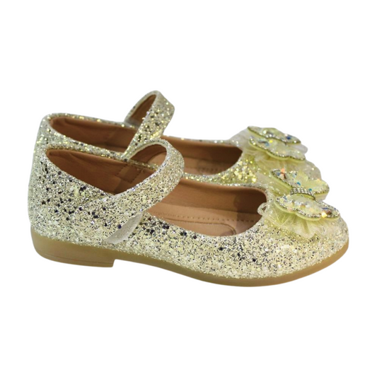 Gold Crystal Butterfly Mary Jane|ML-364-C-Gold