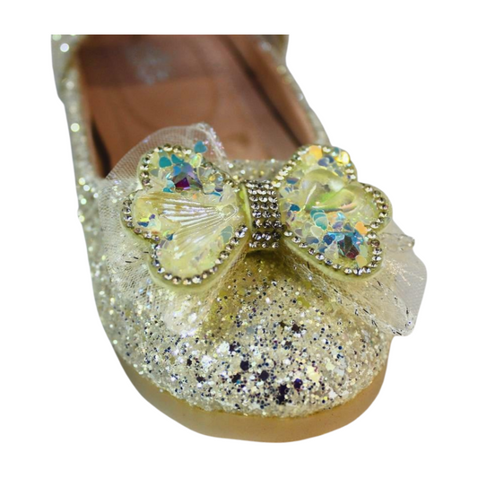 Gold Crystal Butterfly Mary Jane|ML-364-C-Gold