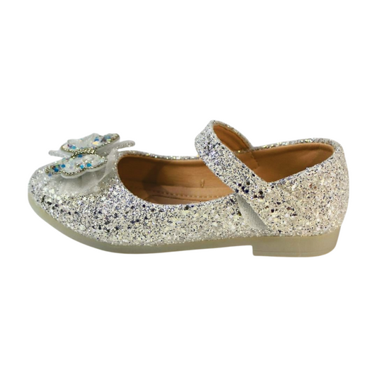 Silver Crystal Butterfly Mary Jane|ML-364-C-SILVER