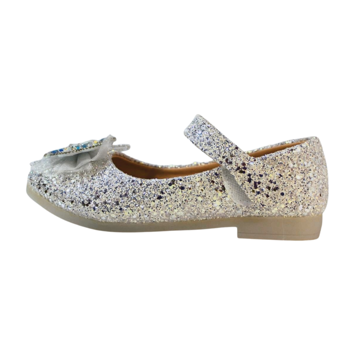Silver Crystal Butterfly Mary Jane|ML-364-C-SILVER