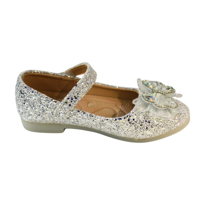 Silver Crystal Butterfly Mary Jane|ML-364-C-SILVER