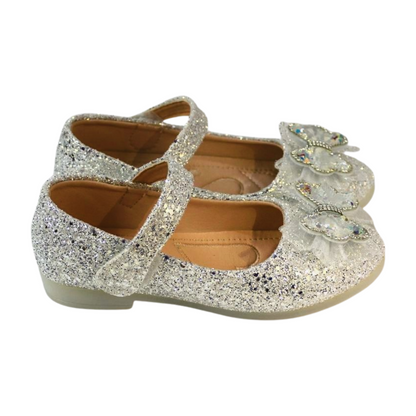 Silver Crystal Butterfly Mary Jane|ML-364-C-SILVER