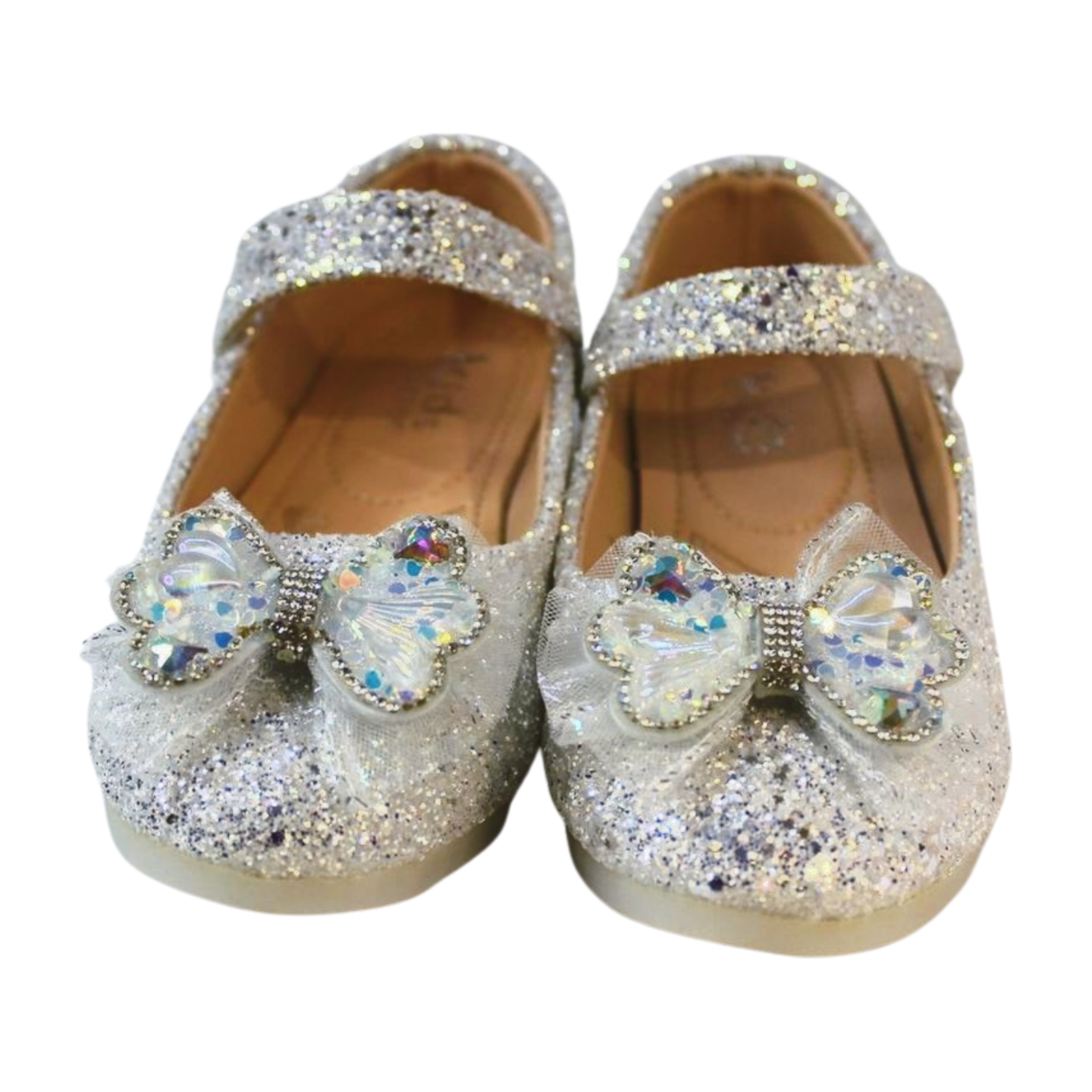 Silver Crystal Butterfly Mary Jane|ML-364-C-SILVER