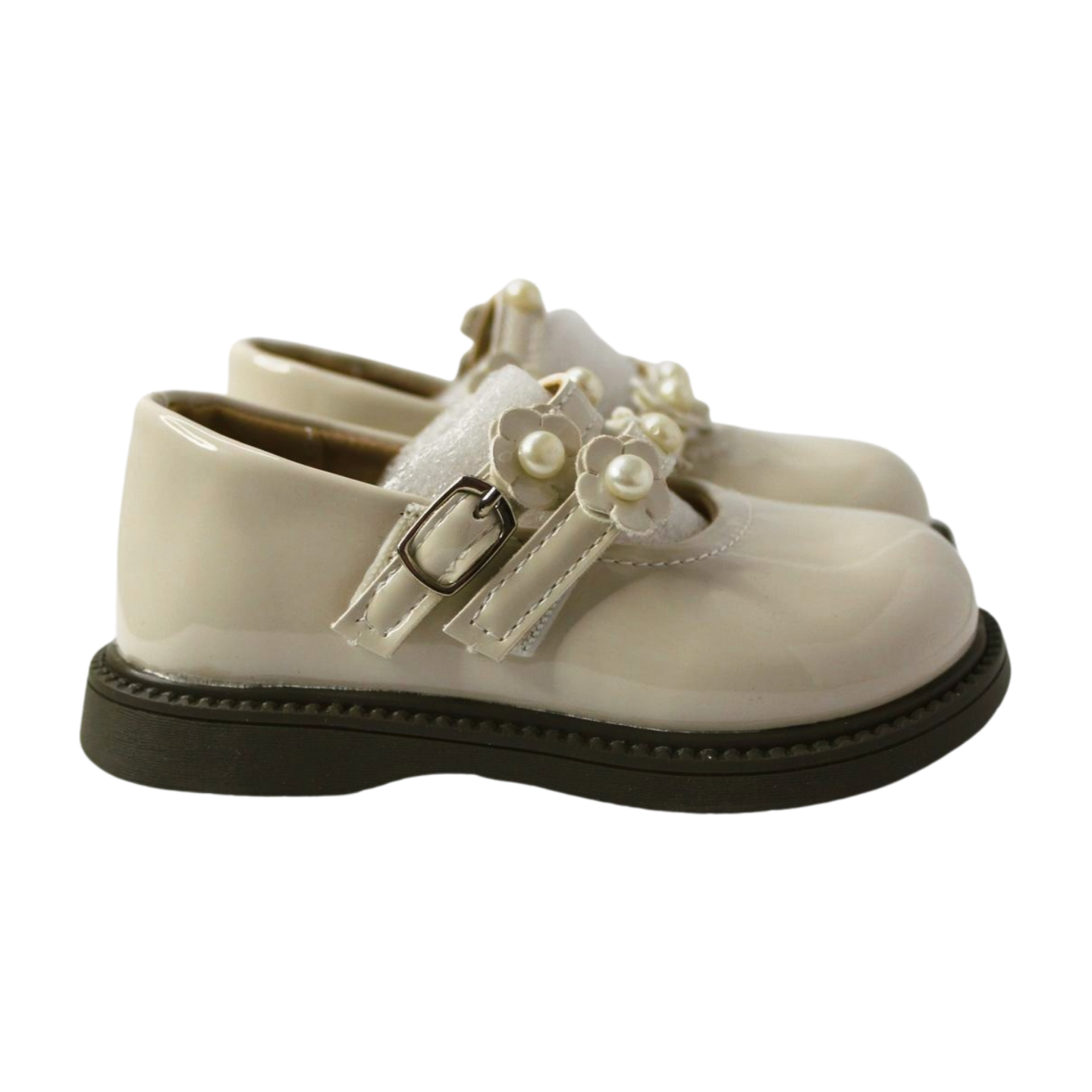 “Little Duchess White Pearl Mary Janes”|2557-off white