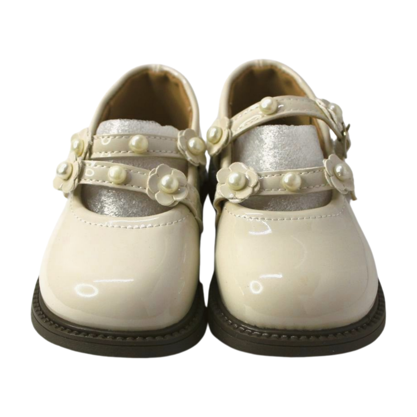 “Little Duchess White Pearl Mary Janes”|2557-off white