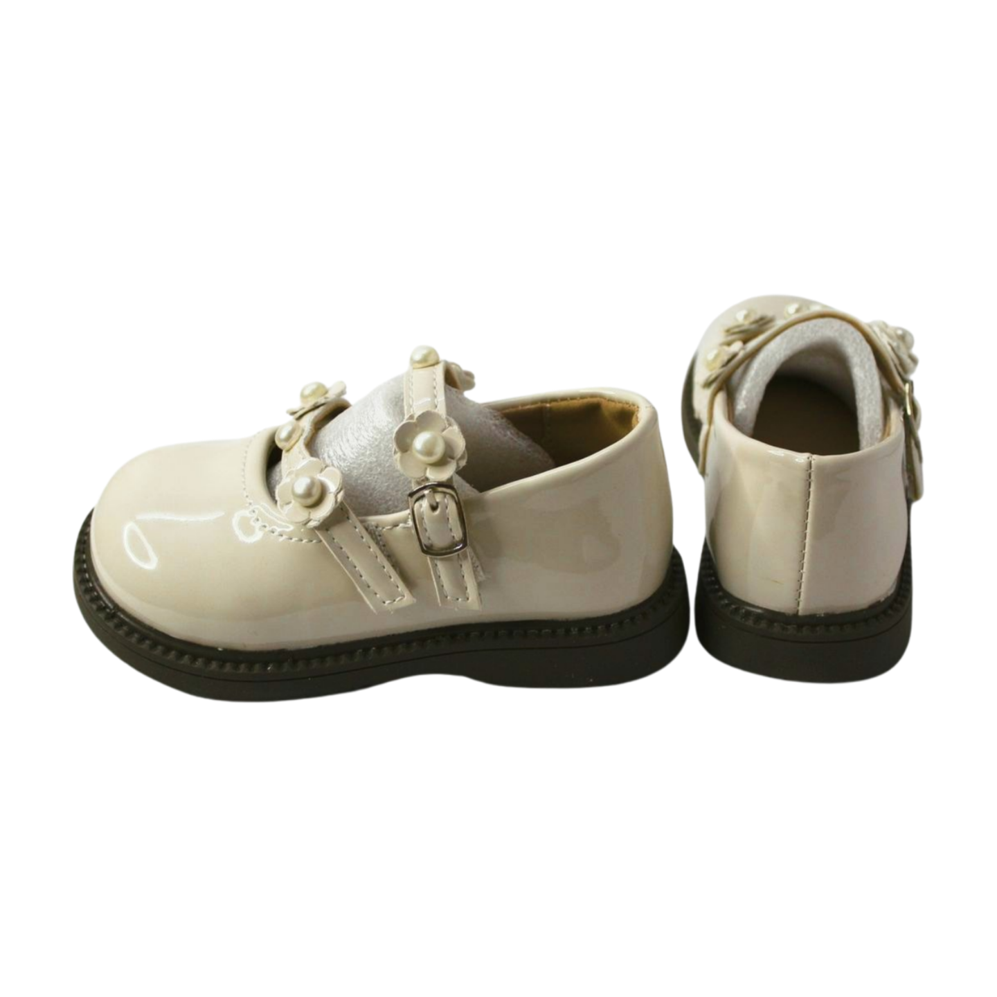“Little Duchess White Pearl Mary Janes”|2557-off white