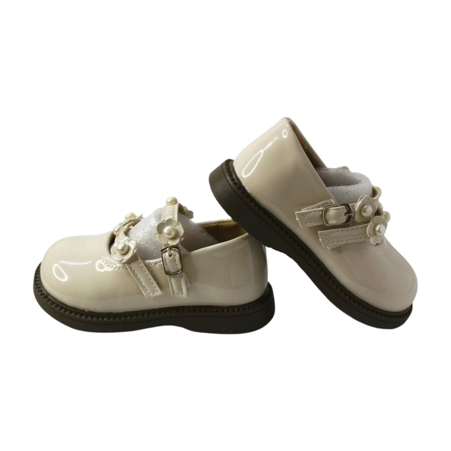 “Little Duchess White Pearl Mary Janes”|2557-off white
