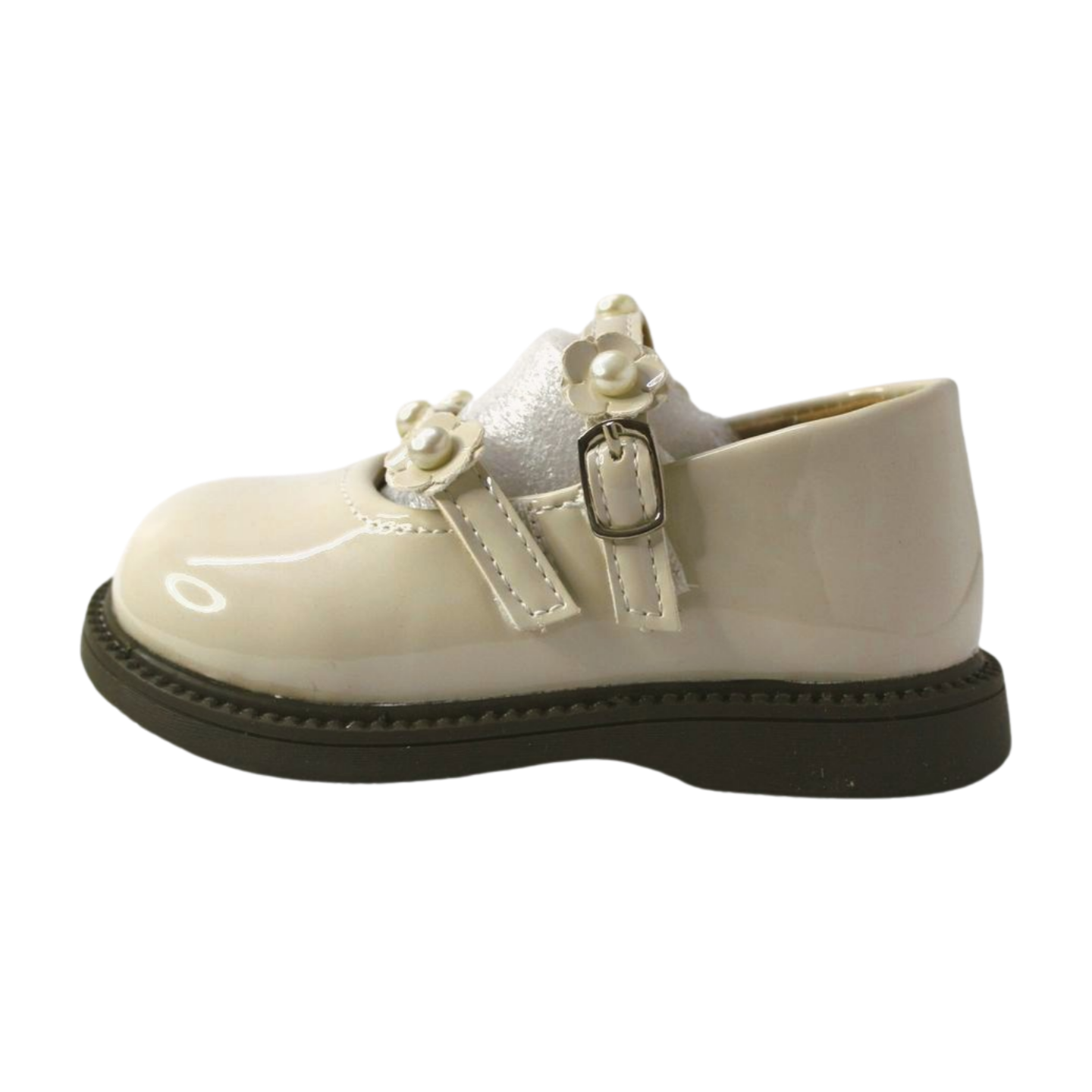 “Little Duchess White Pearl Mary Janes”|2557-off white