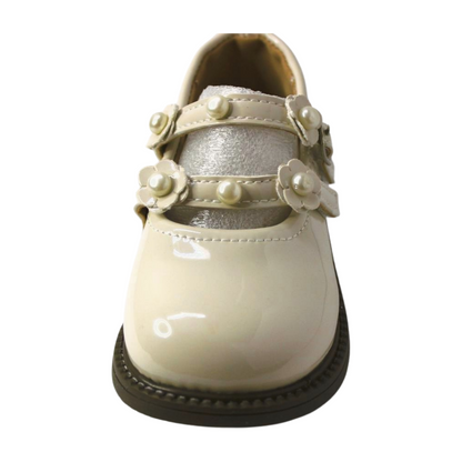 “Little Duchess White Pearl Mary Janes”|2557-off white