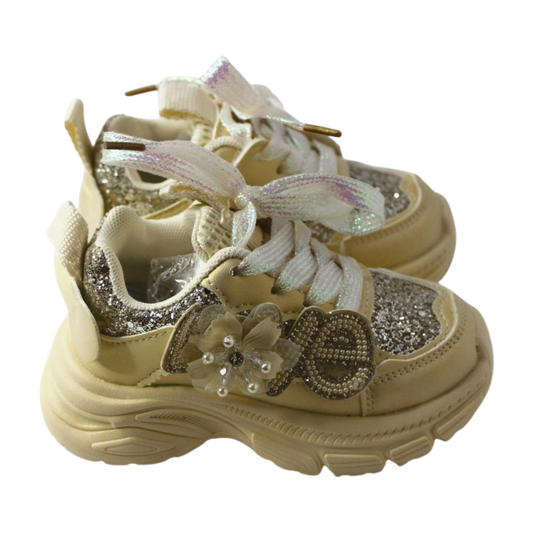 LOVE Sparkle Chunky Sneakers |2188-BIEGE