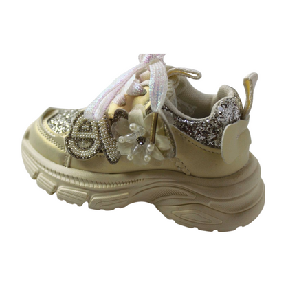 LOVE Sparkle Chunky Sneakers |2188-BIEGE