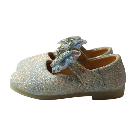 “Iridescent Blue Glitter Mary Janes |ML-310-BLU