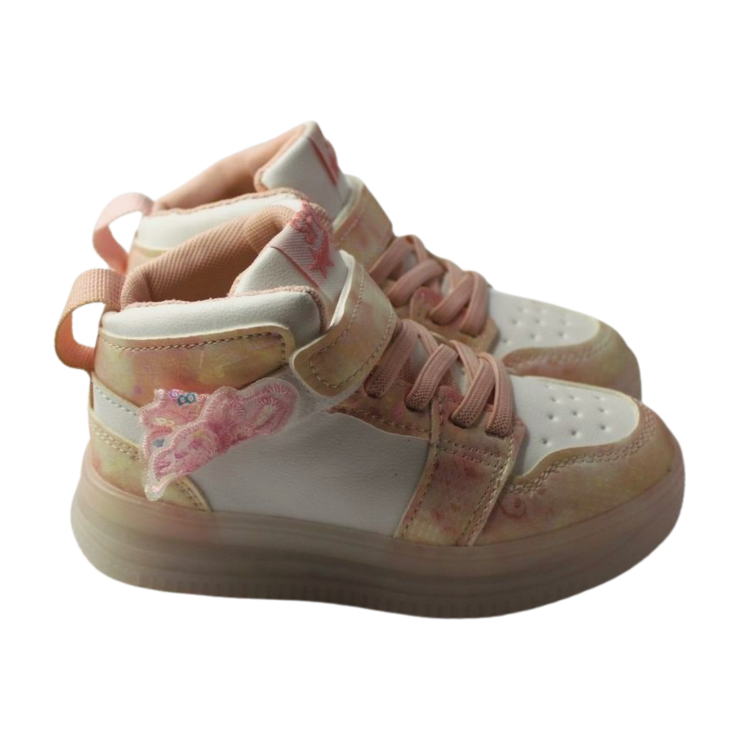 Butterfly High-Top Sneakers | Light-Up|ML-413-B-PNK