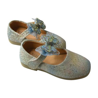 “Iridescent Blue Glitter Mary Janes |ML-310-BLU