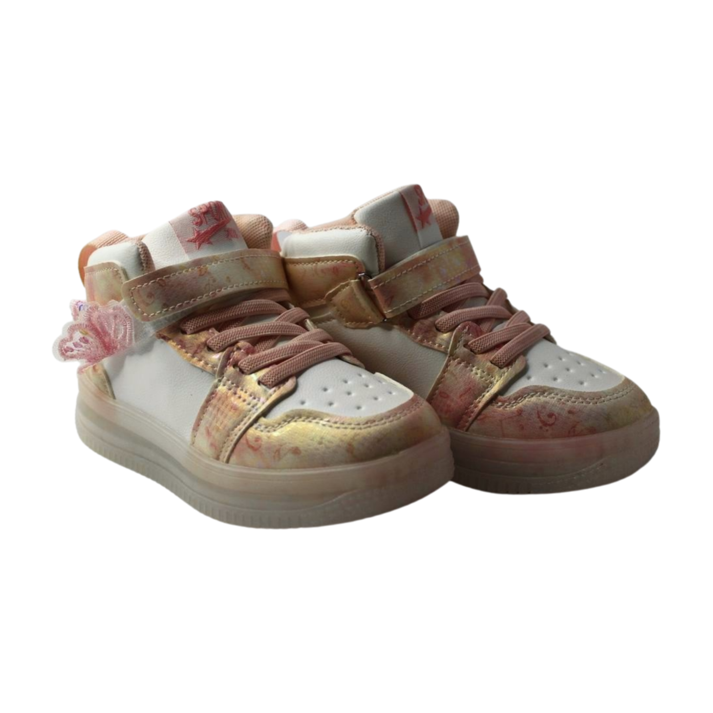 Butterfly High-Top Sneakers | Light-Up|ML-413-B-PNK