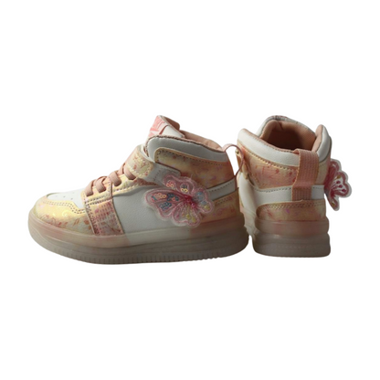 Butterfly High-Top Sneakers | Light-Up|ML-413-B-PNK