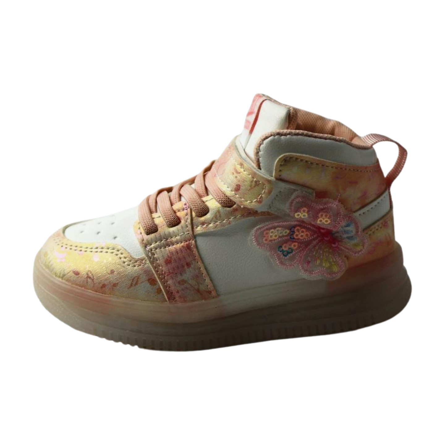 Butterfly High-Top Sneakers | Light-Up|ML-413-B-PNK