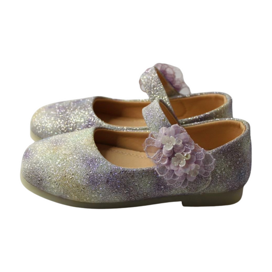 Purple Dream Glitter Flower Shoes |ML-311-C-purpl