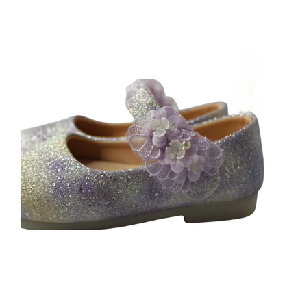 Purple Dream Glitter Flower Shoes |ML-311-C-purpl