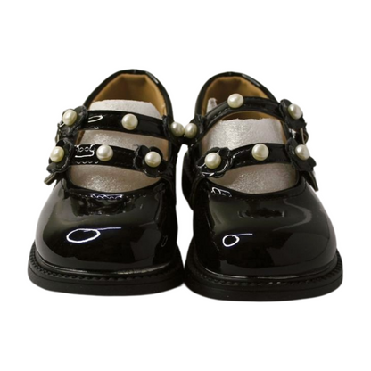 Little Duchess Black Pearl Mary Janes|2557-BLK