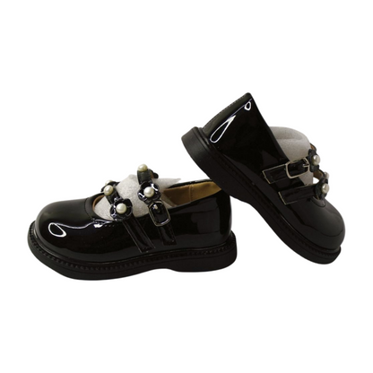 Little Duchess Black Pearl Mary Janes|2557-BLK