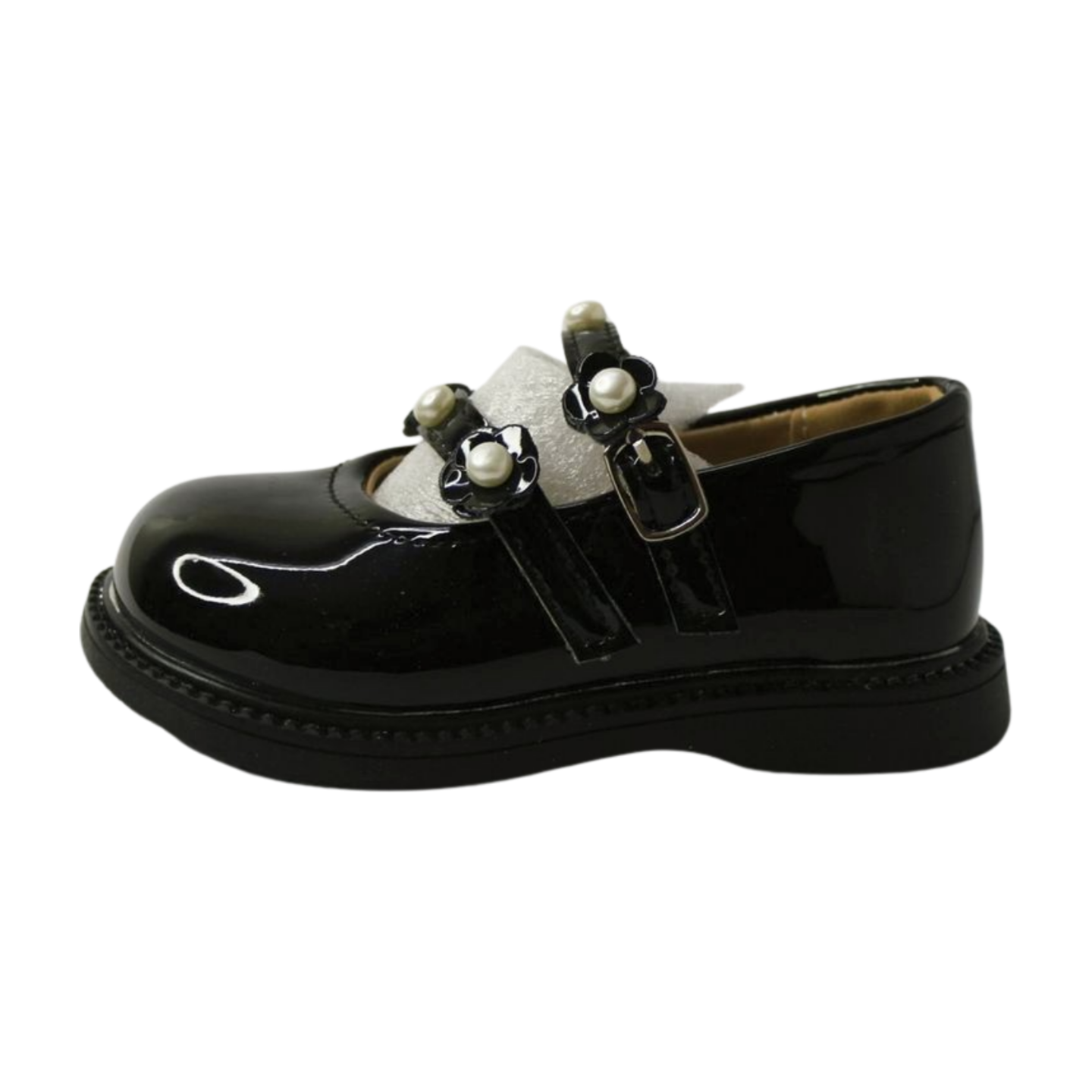 Little Duchess Black Pearl Mary Janes|2557-BLK