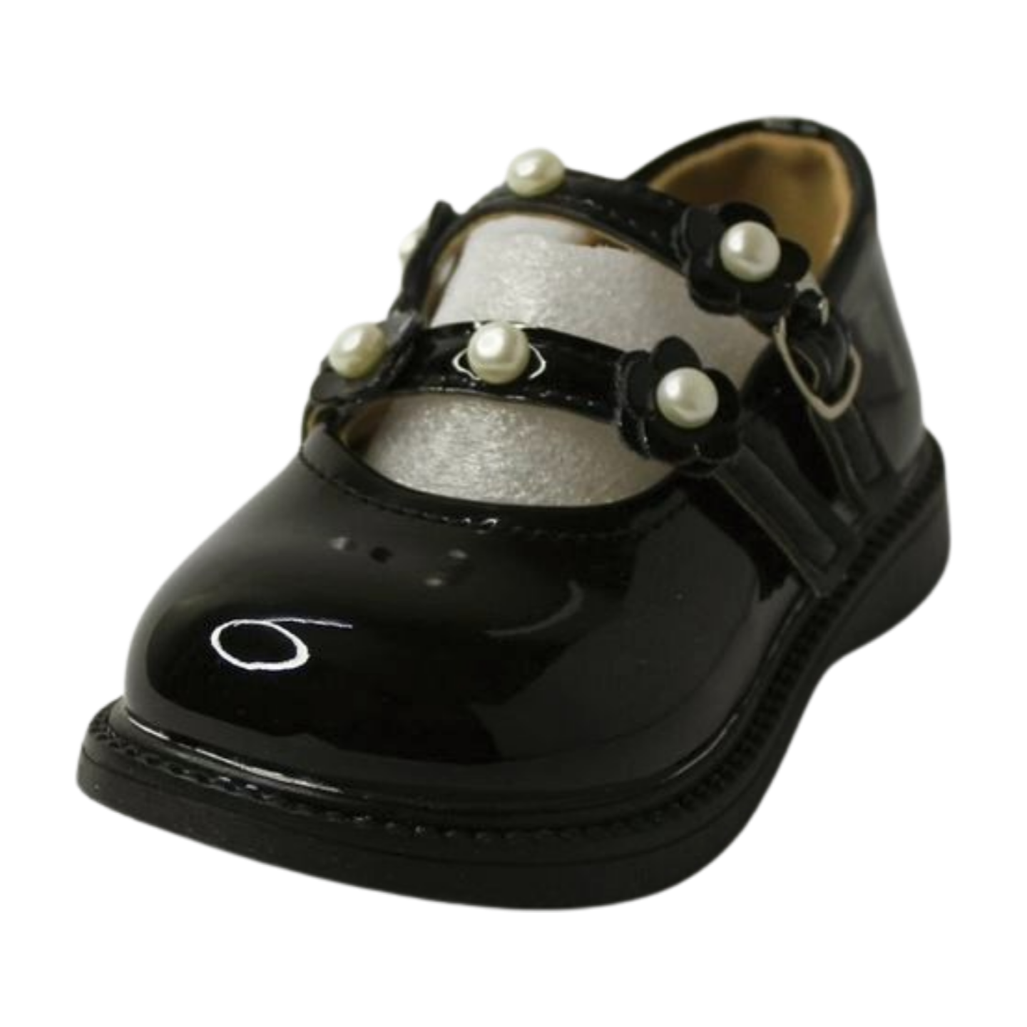 Little Duchess Black Pearl Mary Janes|2557-BLK