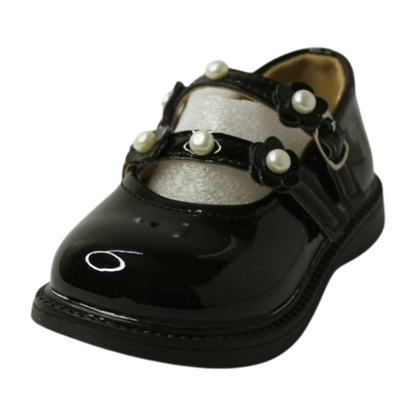 Little Duchess Black Pearl Mary Janes|2557-BLK