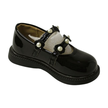 Little Duchess Black Pearl Mary Janes|2557-BLK