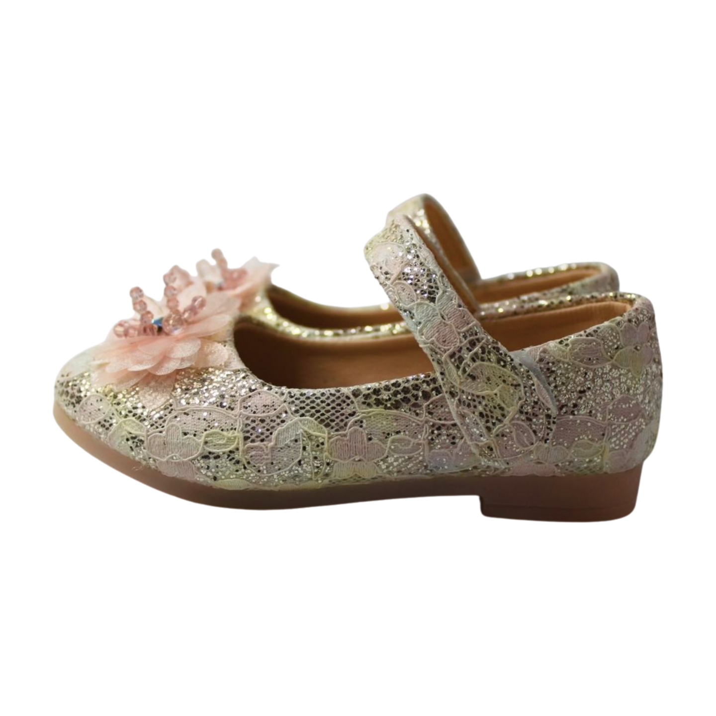 PINK Lace Flower Mary Janes | ML-366-PINK