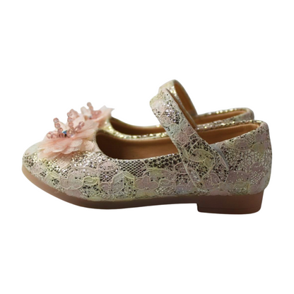 PINK Lace Flower Mary Janes | ML-366-PINK