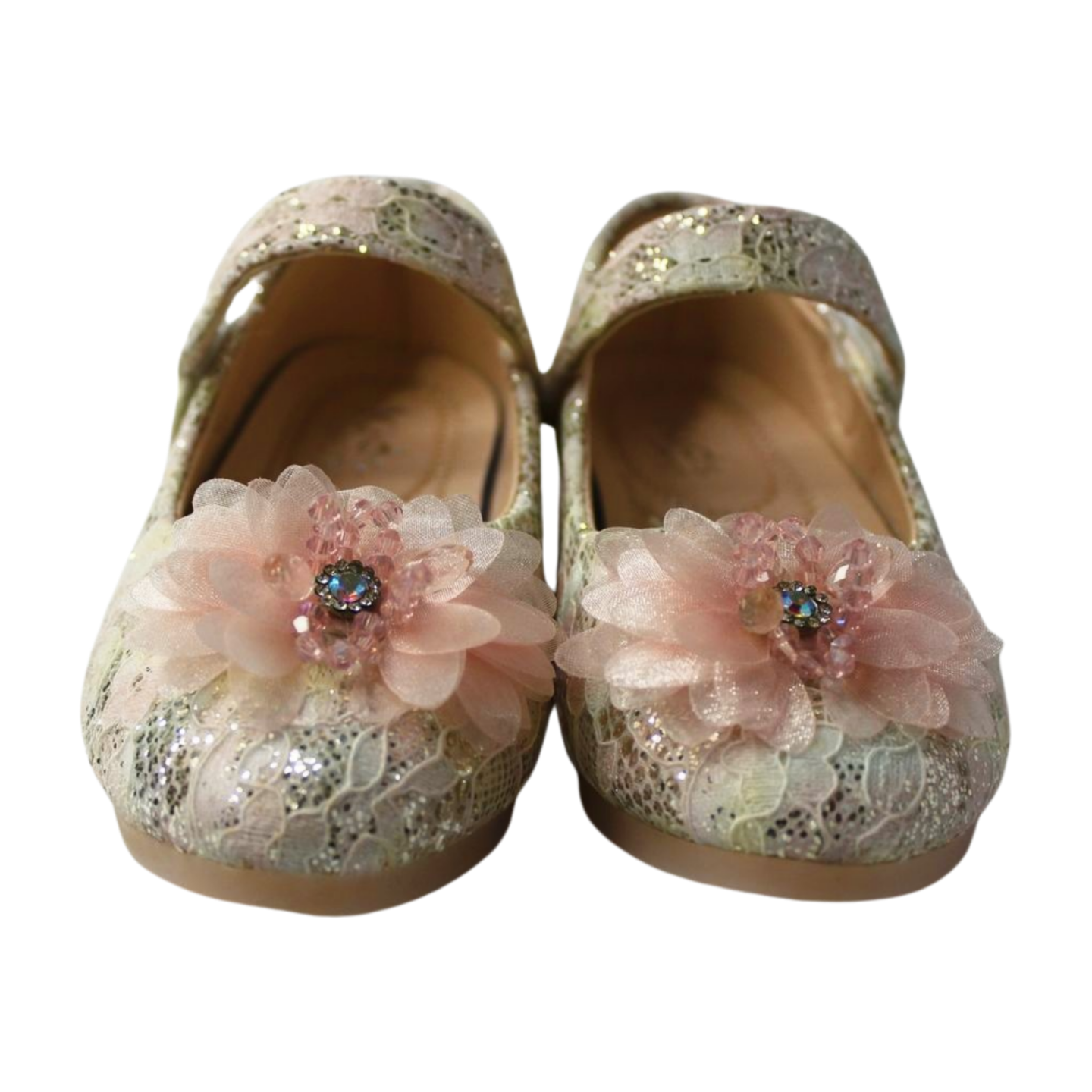PINK Lace Flower Mary Janes | ML-366-PINK