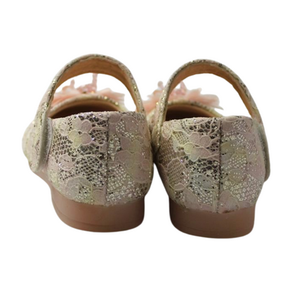 PINK Lace Flower Mary Janes | ML-366-PINK