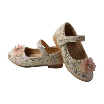 PINK Lace Flower Mary Janes | ML-366-PINK