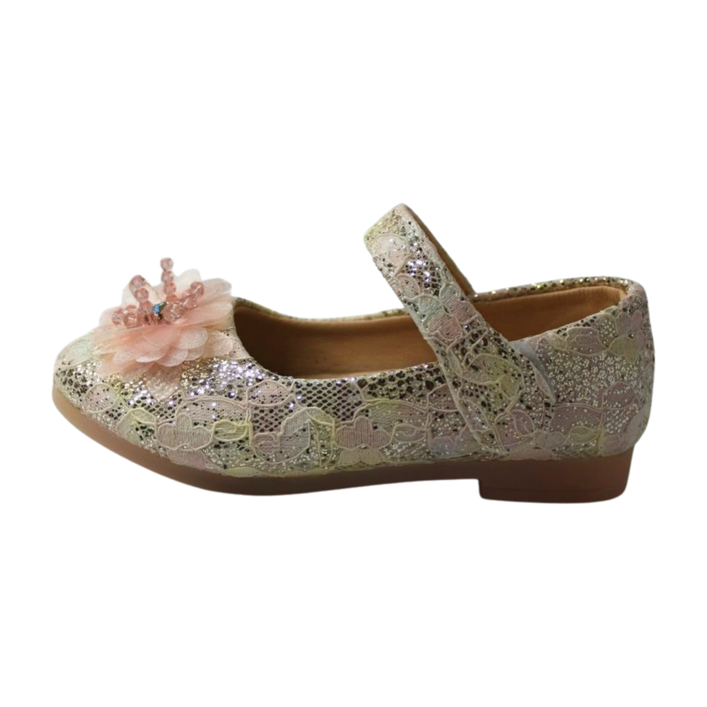 PINK Lace Flower Mary Janes | ML-366-PINK