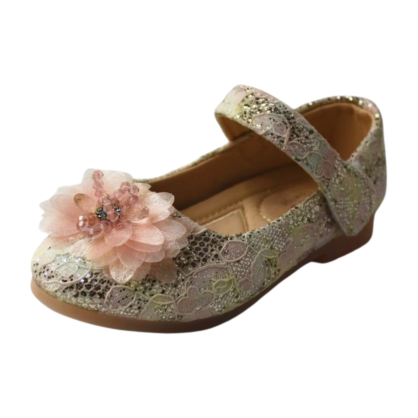PINK Lace Flower Mary Janes | ML-366-PINK