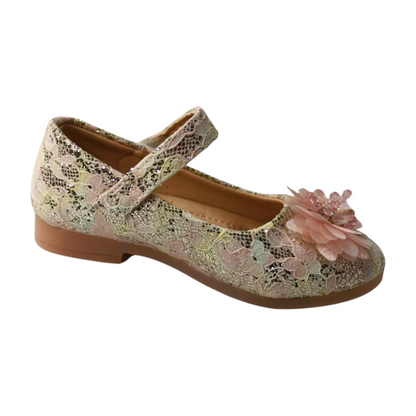 PINK Lace Flower Mary Janes | ML-366-PINK